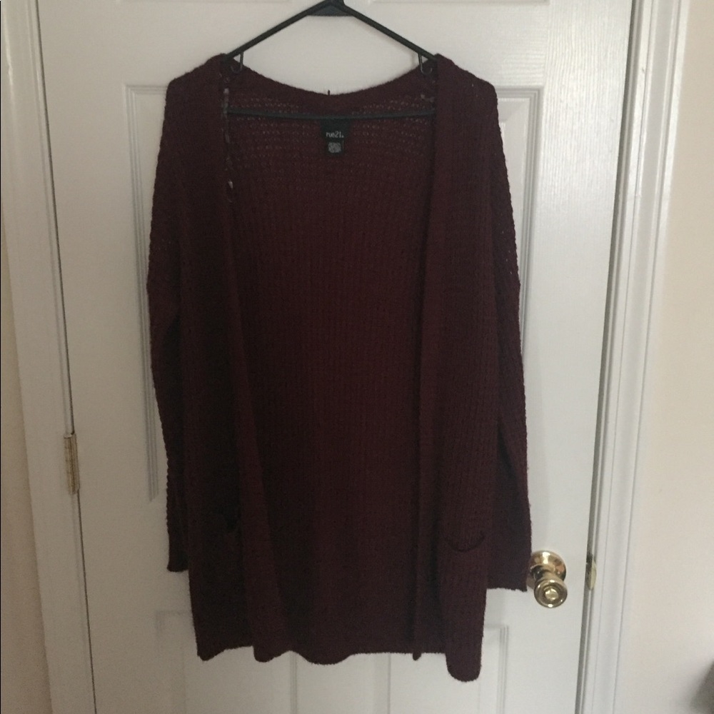 Rue 21 Maroon Cardigan